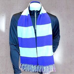 NWOT Unisex Sport-Tek Purple and White Spectator Scarf - 61”x8”